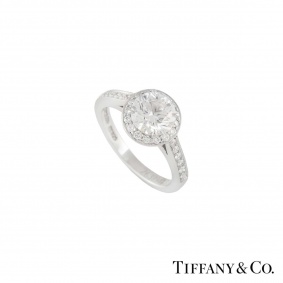 Tiffany & Co. Embrace Platinum Diamond Ring 1.48 D/VS2 XXX